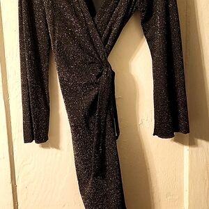 Wrap blk dress